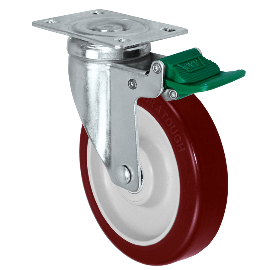 24 All Steel Swivel Caster Wheel w Brake Lock Heavy Duty Steel 3.5" With brake 