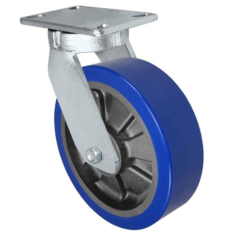 Durable USA 6" Solid Wheel Swivel Casters w/ Grease Fittings 750LB 